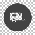 Camping family caravan car icon