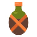 Camping flask icon, flat style