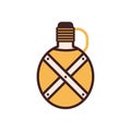 Camping Flask Line Icon Royalty Free Stock Photo