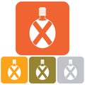 Camping flask vector icon