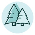 Camping forest, icon