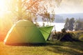 Camping in the Forest Royalty Free Stock Photo