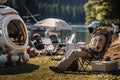 The camping of the future, the fusion of technology and nature