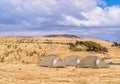 Camping Geech at an altitude of 3,600 meters Royalty Free Stock Photo