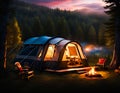 Camping glamping concept Royalty Free Stock Photo