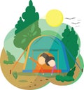 Kids in camping ground