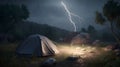 camping hiking backpacking Hyper-realistic textures dynam generative AI