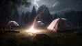 camping hiking backpacking Hyper-realistic textures dynam three generative AI