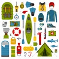 Camping and Hiking Vector Icons