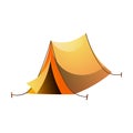 Camping or hiking yellow color tent, waterproof material