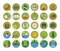 Camping icon set