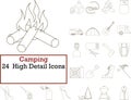 Camping Icon Set Royalty Free Stock Photo