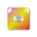 Camping icon, sign, illustration Royalty Free Stock Photo