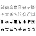 Camping icon vector set. Hike illustration sign collection. Tent symbol. Camp logo. Royalty Free Stock Photo