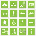 Camping Icons Royalty Free Stock Photo
