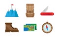 Camping icons Royalty Free Stock Photo
