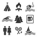 Camping icons - set 2 Royalty Free Stock Photo