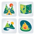 Camping icons