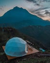 camping iglu in the mountainous region in malaysia Royalty Free Stock Photo