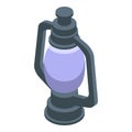 Camping kerosene lantern icon isometric vector. Old lamp Royalty Free Stock Photo