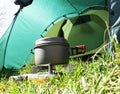 Camping kitchenware Royalty Free Stock Photo