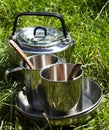 Camping kitchenware Royalty Free Stock Photo