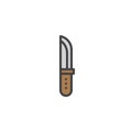 Camping knife filled outline icon Royalty Free Stock Photo