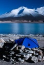 Camping by the Laguna Verde Royalty Free Stock Photo