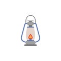 camping lamp colored illustration. Element of camping icon for mobile concept and web apps. Flat design camping lamp colored