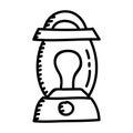 Camping Lantern Color Icon. Vector Design Illustration Sign