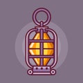 Camping Lantern or Kerosine Lamp Icon