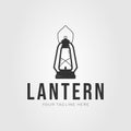 camping lantern or mine lamp logo vector illustration design Royalty Free Stock Photo