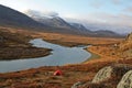 Camping in Lapland Royalty Free Stock Photo