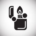 Camping lighter icon on white background for graphic and web design, Modern simple vector sign. Internet concept. Trendy symbol Royalty Free Stock Photo