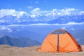 Camping at Mount Gongga Royalty Free Stock Photo