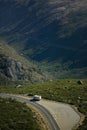 Camping on a mountain road in Serra da Estrela, Portugal. Royalty Free Stock Photo