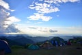 Camping in the mountains.