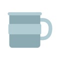 Camping mug icon. Enamel mug. Metal drinking cup isolated on white background Royalty Free Stock Photo