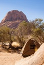 Camping in Namib Desert near Spitzkoppe, Namibia Royalty Free Stock Photo