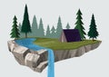 Camping nature vector