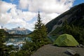 Camping next to lake