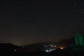 Camping at night in Balatou Yagour, 2150 meters above sea level, between the High Atlas Mountains, Morocco