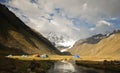 Camping in the Peruvian mountains Royalty Free Stock Photo