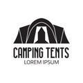 Tourist Camp Logo or Tent Icon