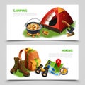 Camping Realistic Flyer Set Royalty Free Stock Photo