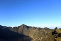 Camping right on the edge of mt Rinjani crater Royalty Free Stock Photo