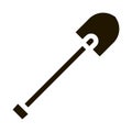 Camping Shovel for Expedition Icon Vector Glyph Illustration Royalty Free Stock Photo