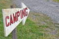 Camping Sign Royalty Free Stock Photo