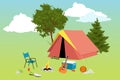 Camping site Royalty Free Stock Photo