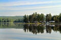 Camping site at waterfront Royalty Free Stock Photo